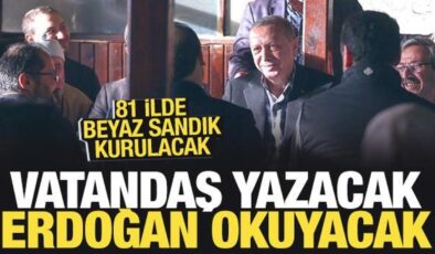 AK Parti’den ‘beyaz sandık’ uygulaması: Vatandaş yazacak Erdoğan okuyacak