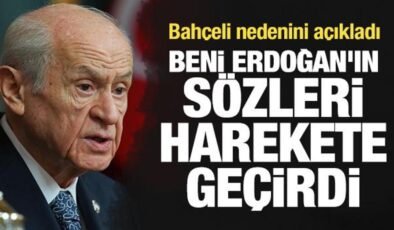 Bahçeli nedenini açıkladı: Beni Erdoğan’ın sözleri harekete geçirdi