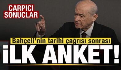 Bahçeli’nin tarihi çağrısı sonrası ilk anket! Dikkat çeken sonuçlar