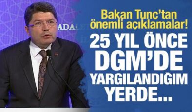 Bakan Tunç’tan önemli açıklamalar: Burası DGM’de yargılandığım yer