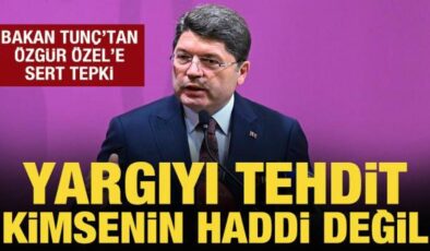 Bakan Tunç’tan Özgür Özel’e tepki: Yargıyı tehdit etmek kimsenin haddi değil!