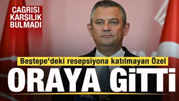 Beştepe’deki resepsiyona katılmayan Özgür Özel oraya gitti