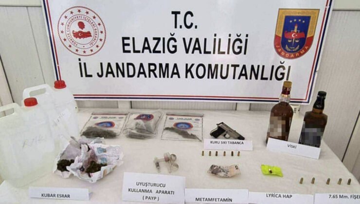 Elazığ'da kaçak içki ve uyuşturucu operasyonu: 8 gözaltı