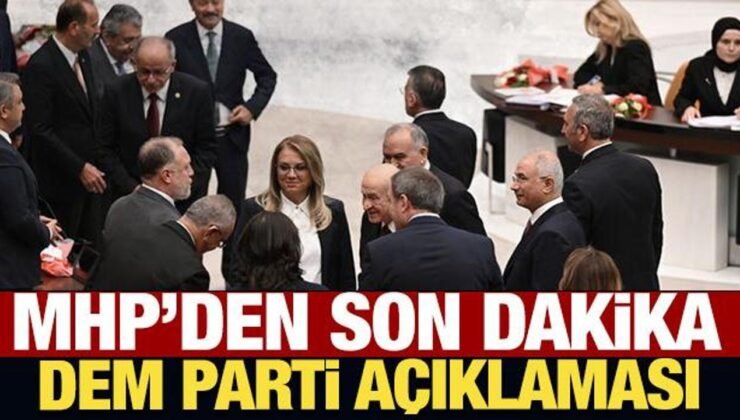 MHP’den son dakika DEM Parti açıklaması