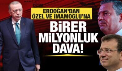 Başkan Erdoğan’dan İmamoğlu ve Özel’e birer milyonluk dava!