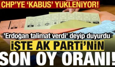 ‘Erdoğan talimat verdi’ deyip AK Parti’nin oy oranını açıkladı! CHP’ye kabus yükleniyor